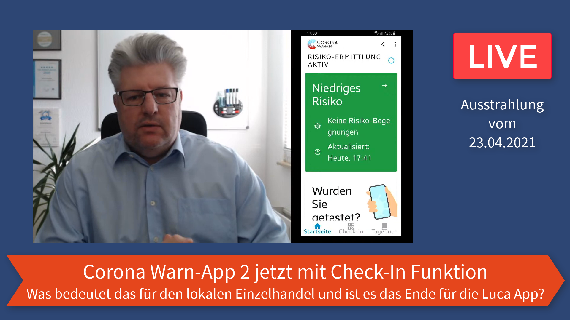 Read more about the article Corona Warn App jetzt mit Check-In Funktion