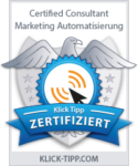 zertifizierter Unternehmensberater für Marketing Automation und Digitalisierung Zertifikat Siegel: Unternehmensberater für Marketing Automatisierung